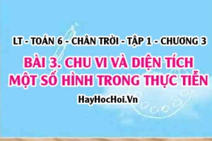 Tính chu vi và diện tích của một số hình trong thực tiễn? Toán 6 chân trời Tập 1 chương 3 Bài 3